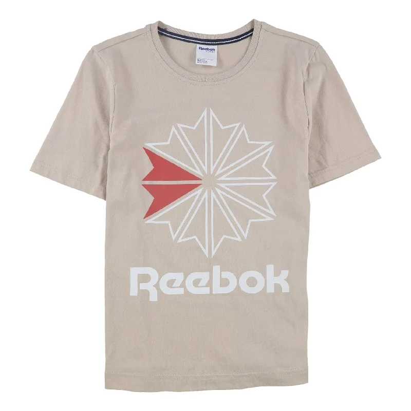 Reebok Womens Classics Big Logo Graphic T-Shirt, Beige, Large Youthful Women's Anime - inspired