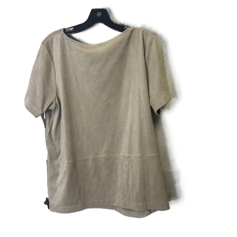 Top Short Sleeve By J. Jill In Taupe, Size: L Earthy Women's 