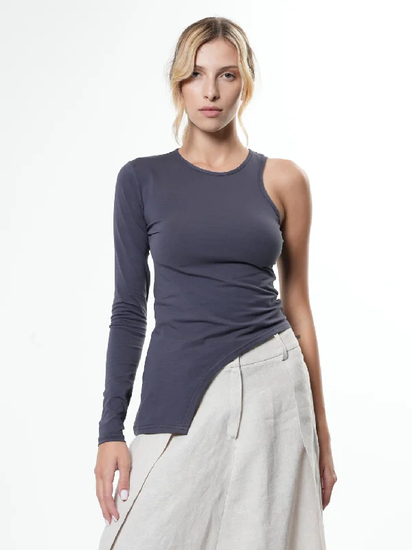 One Sleeve Top Feminine Women's Soft 