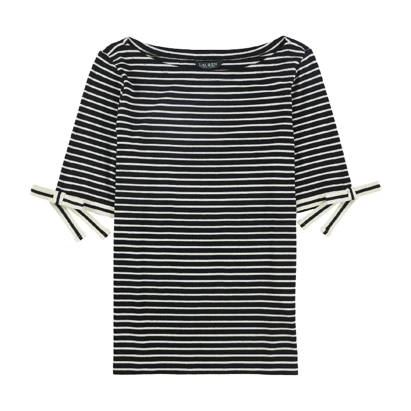 Ralph Lauren Womens Ribbon Sleeve Pullover Blouse, Black, Medium Sustainable Organic Ralph Lauren Womens Ribbon Sleeve Pullover Blouse, Black, Medium Sustainable Organic