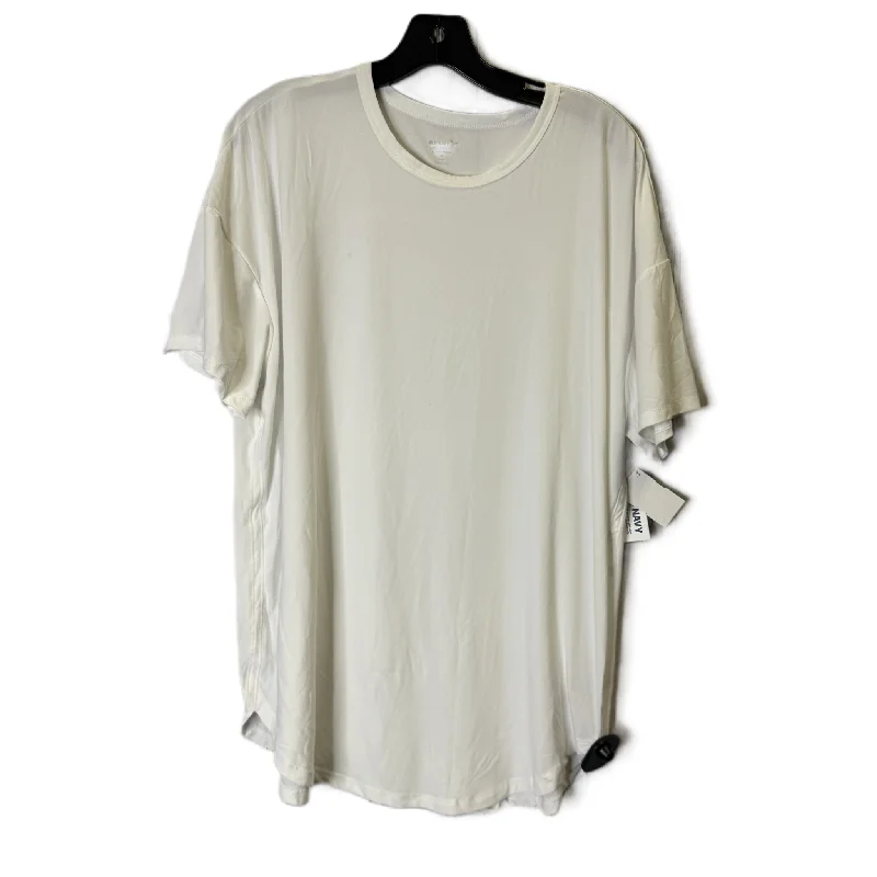 Athletic Top Short Sleeve By Old Navy In White, Size: M garde