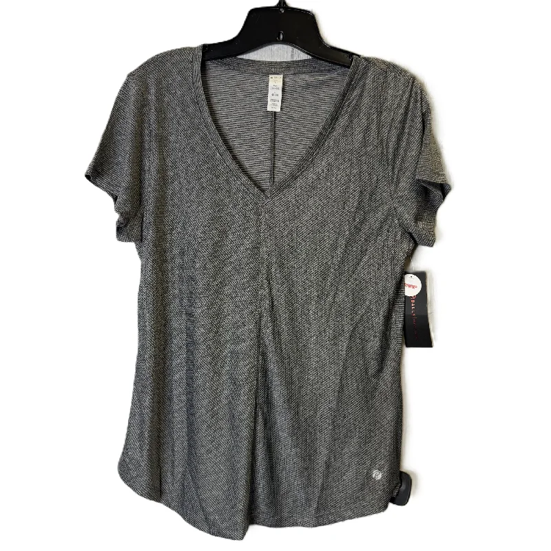 Athletic Top Short Sleeve By Bally In Grey, Size: L Traditional Women's 