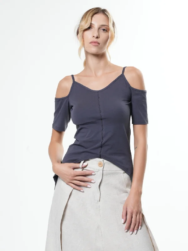 Naked Shoulder Short Sleeve Tunic Adventure