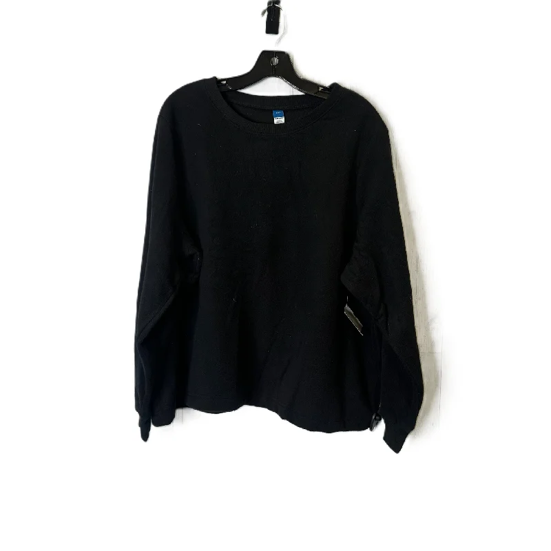 Sweatshirt Crewneck By Old Navy In Black, Size: Xxl Modern Women's 