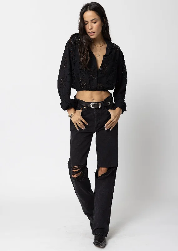 THE EYELIT CROP FAVORITE SHIRT Practical Women's Quick - dry