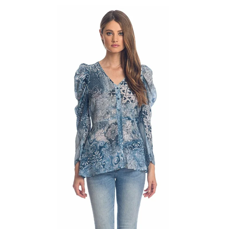 Fawn Denim Top Cool Women's Distressed