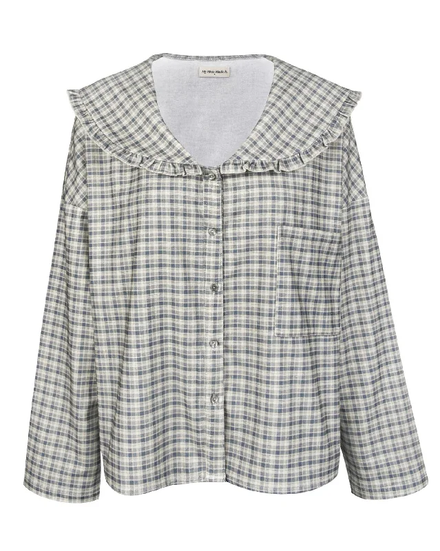 Sweetie Blouse - Faded Blue Flannel Dynamic Women's Moto
