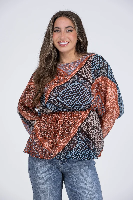 One Of Those Nights Women's Boho Long Balloon Sleeve Top * Final Sale* Bold Women's Statement One Of Those Nights Women's Boho Long Balloon Sleeve Top * Final Sale* Bold Women's Statement