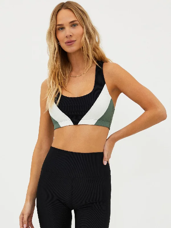 LUCIA TOP QUEEN PALM COLORBLOCK Artistic Women's Hand - painted