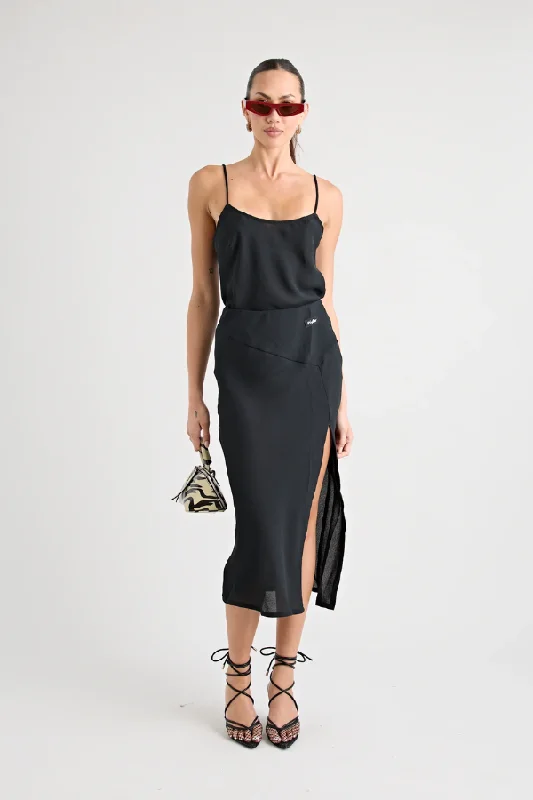 Gianni Scoop Cami Black Classic Women's Pin - striped