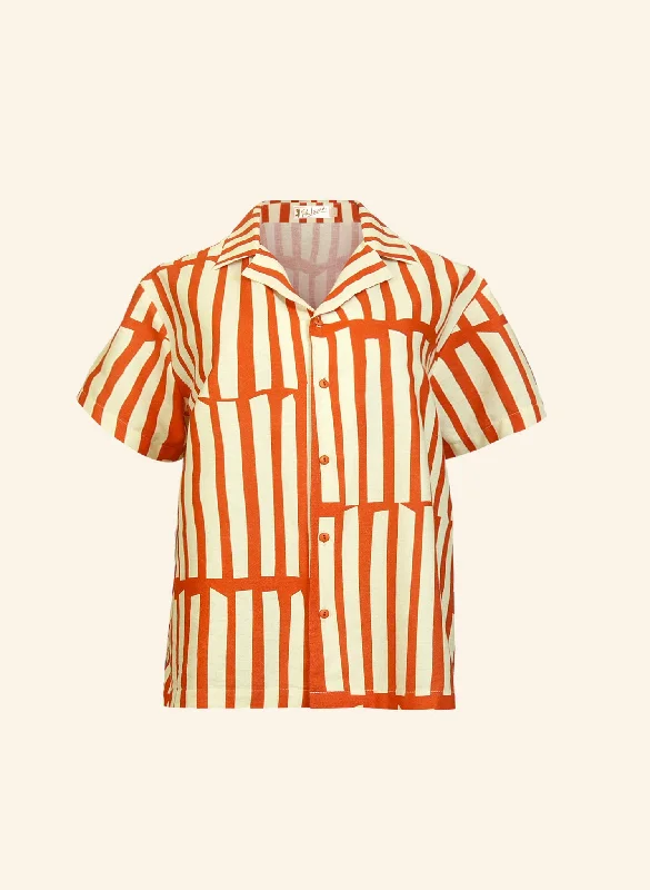 Kit Shirt - Red Box Stripe Youthful Women's Anime - inspired