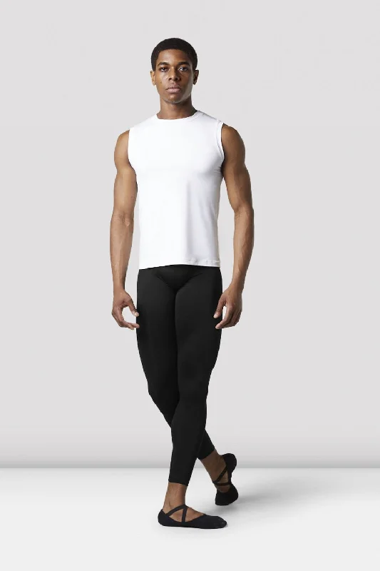 Mens Fitted Muscle Top Monochromatic Office Style
