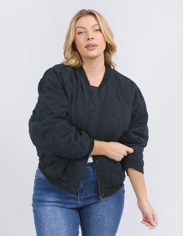 Florence Bomber Jacket Navy Sophisticated Women's Tailored