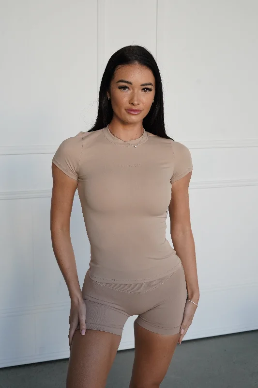 Stella Tee - Latte Trendy Women's Oversized