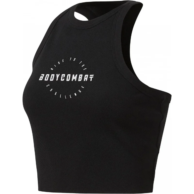 Reebok Womens Rise To The Challenge Tank Top, Black, Large Relaxed Women's 