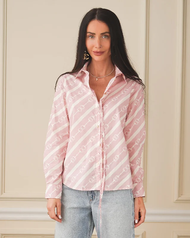 Secretariat Poplin Shirt - Horsebit (Dusty Rose) Refined Women's Velvet