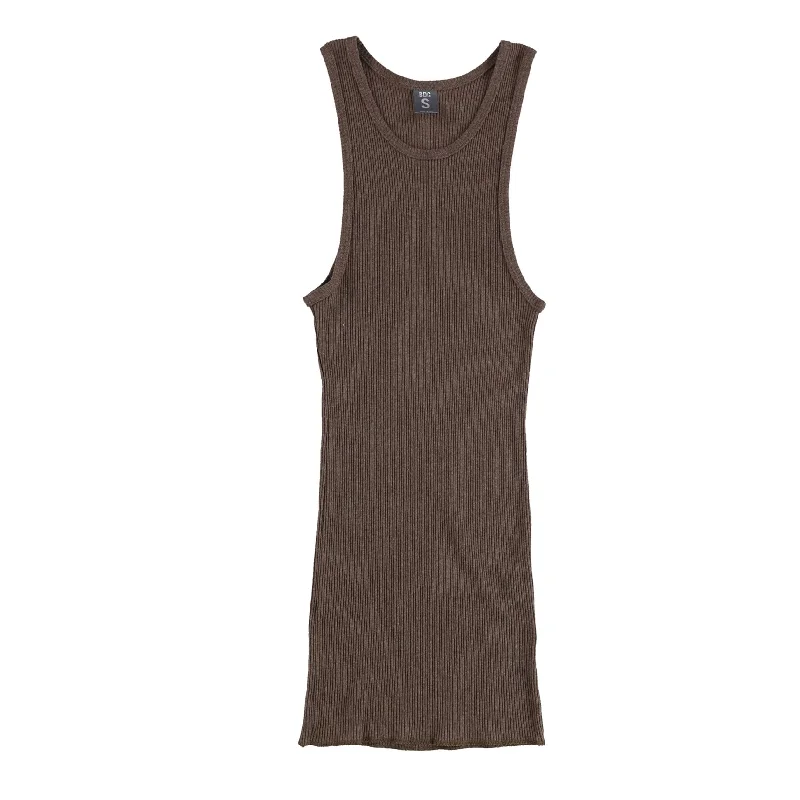 Bdg Womens Heathered Ribbed Tank Top Dapper Women's Bow - adorned