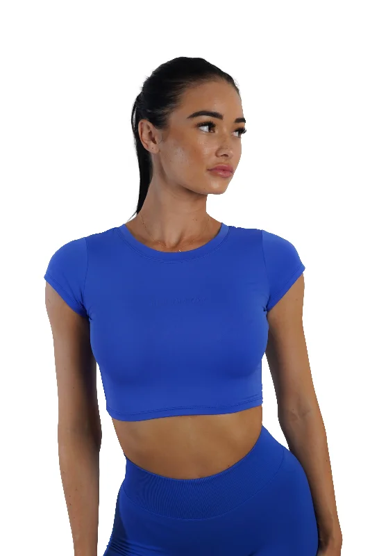KTP CROPPED TEE - ELECTRIC BLUE Classic Women's Tweed