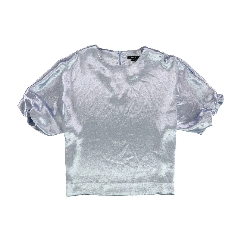 Alfani Womens Puff-Sleeve Pullover Blouse Hip Women's Retro