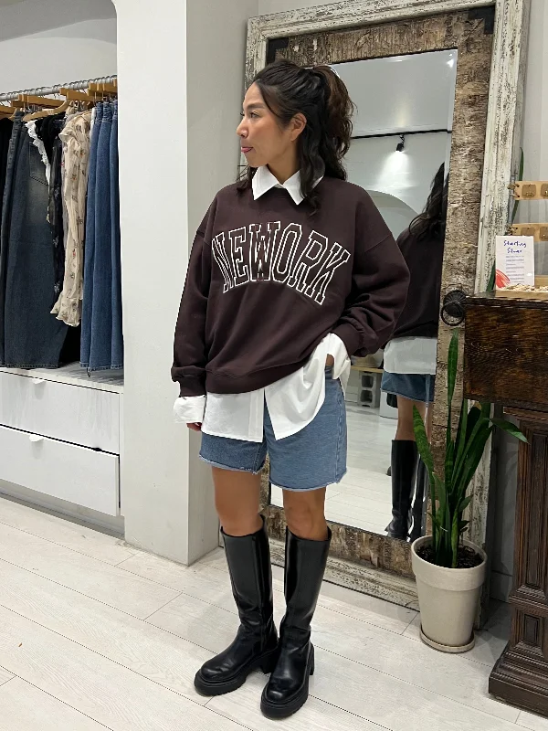 MAIN Newyork sweatshirt Luxurious Women's High -  end