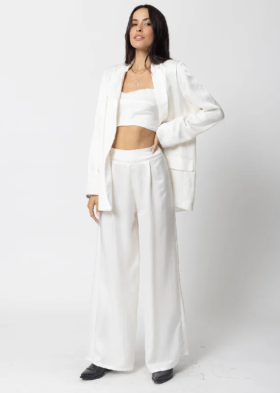 THE CUPRO SILKY BLAZER Dapper Women's Bow - adorned