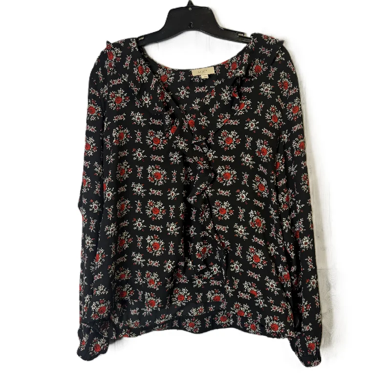 Top Long Sleeve By Loft In Black, Size: L Tough Women's Military - inspired