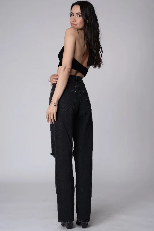 WIDE RIB HALTER TOP Scandinavian