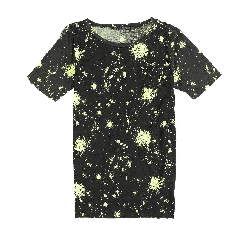 Evil Genius Womens Paint Splatter Graphic T-Shirt, Black, Medium Classic Women's Tweed