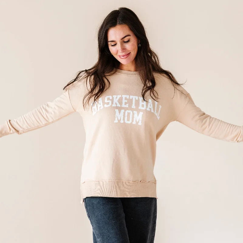 Basketball Mom Crew Neck Sweatshirt Scandinavian