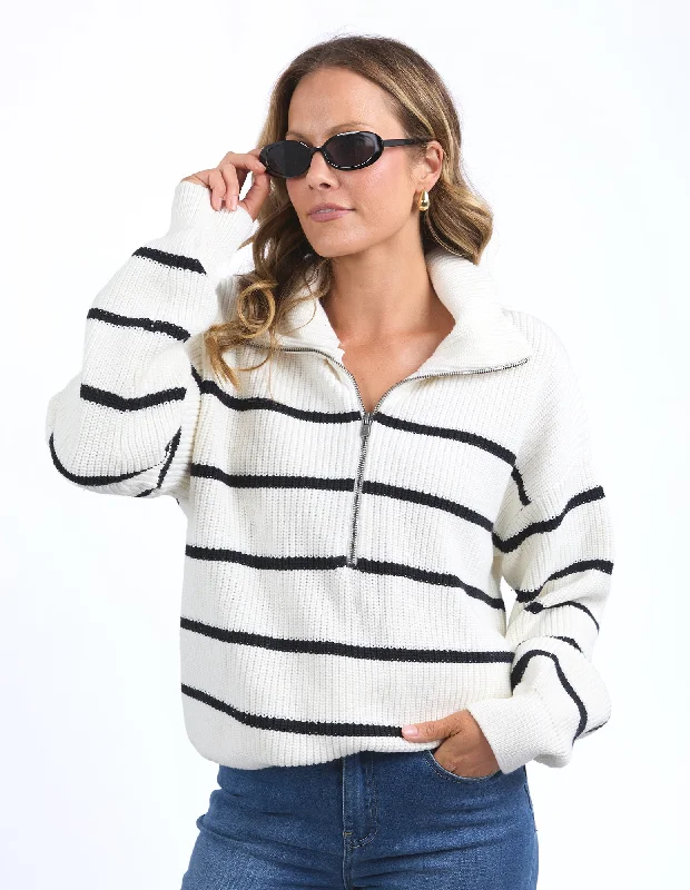 Leyla Stripe Knit Navy/White Stripe Sporty Women's Tennis