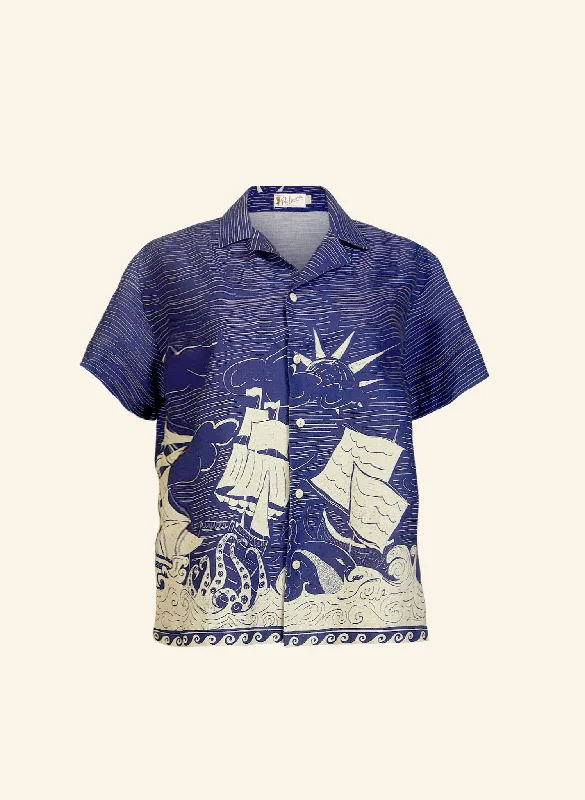 Kit Shirt - Navy Shipwreck Elegant Women's 