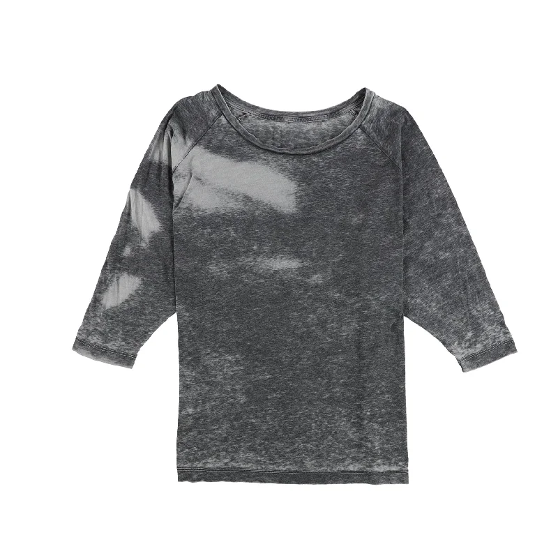 Tags Weekly Womens Two Tone Basic T-Shirt, Grey, Medium Sleek Women's Metallic