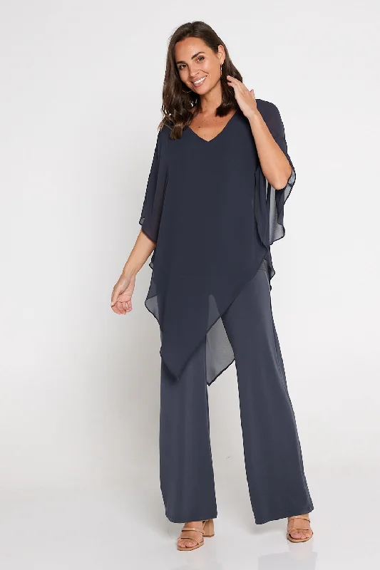 Aubriella Top - Charcoal Bold Women's Statement