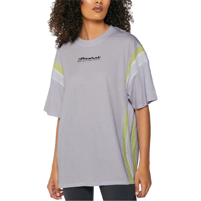 Reebok Womens Oversized Basic T-Shirt, Purple, X-Small Dapper Women's 1920S