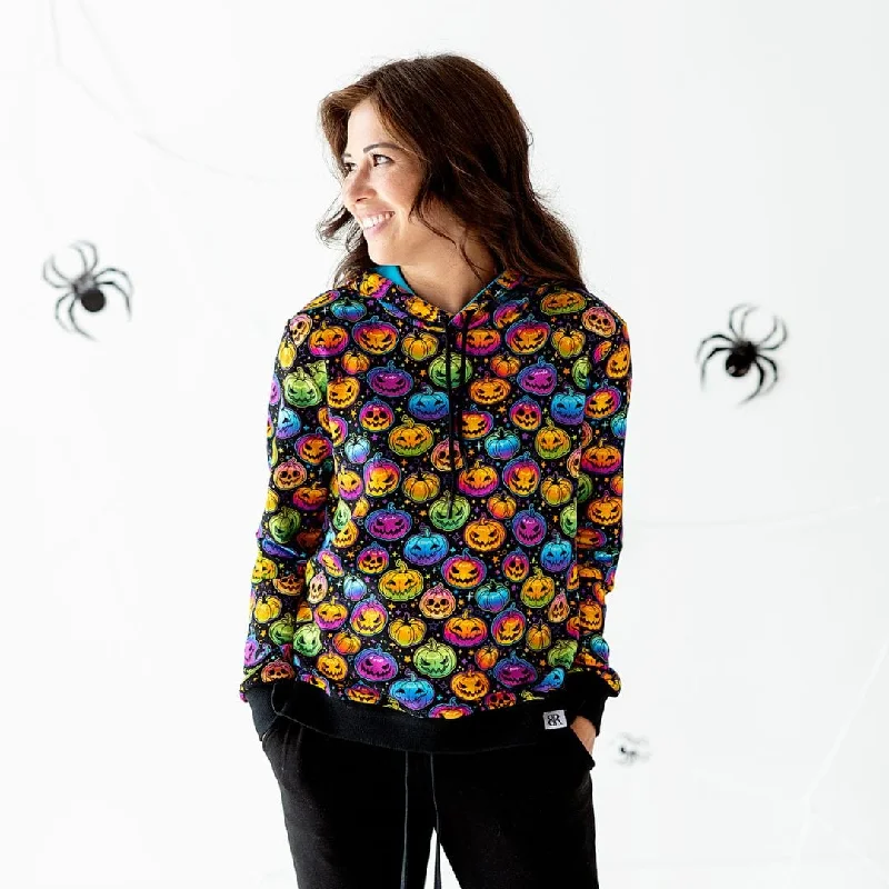 Glow Hard or Glow Home Mama Hooded Sweatshirt Casual Women's Loose - fitting