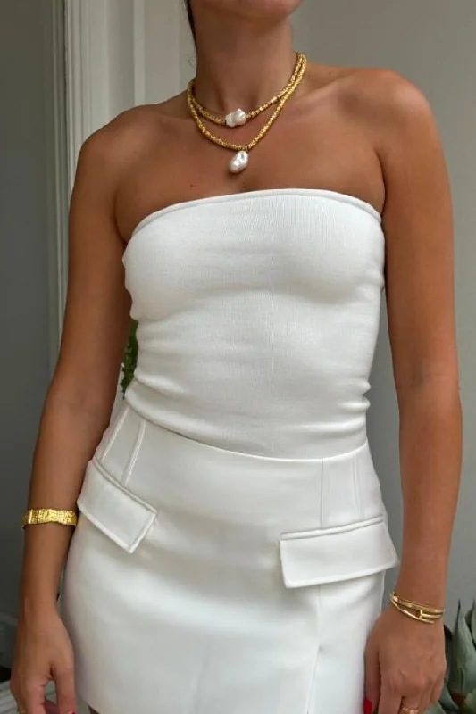 Rex Tube Top White Practical Women's Quick - dry