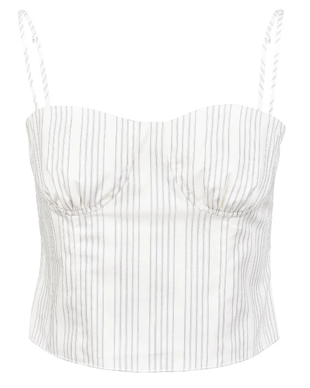 Corset Camisole - Chalk Stripe Compression