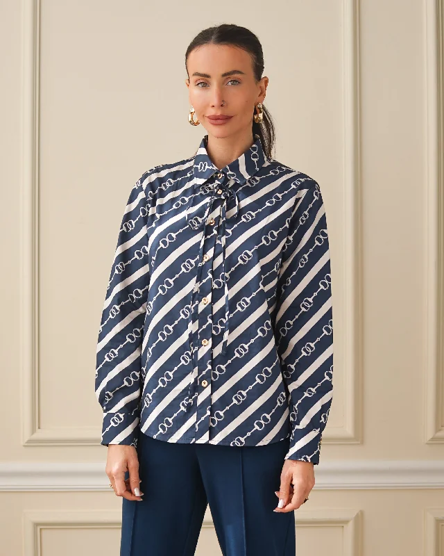 Secretariat Poplin Shirt - Horsebit (Sailor) Youthful Women's Pop