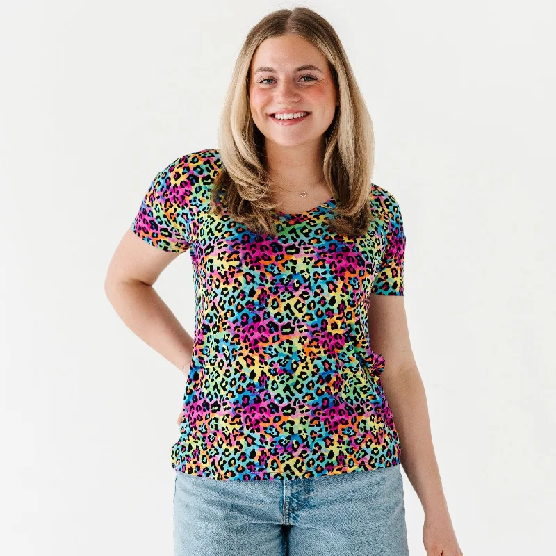 Roarin' Rainbow Women's T-Shirt Cool Women's Distressed
