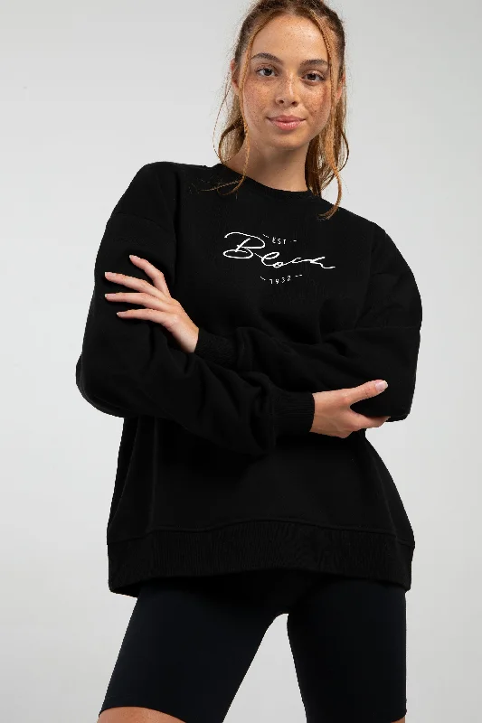 Off-Duty Oversized Crew Sweatshirt Cashmere