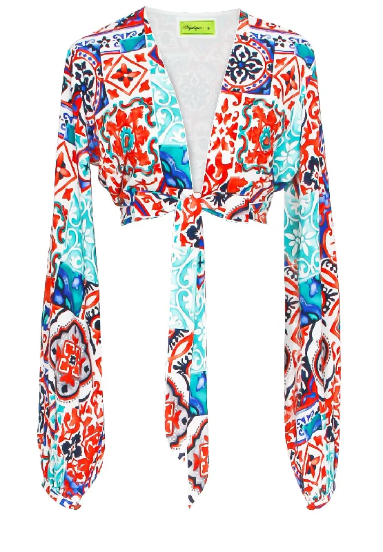 Siciliana - Carmella Cropped Blouse (Off-White) purpose