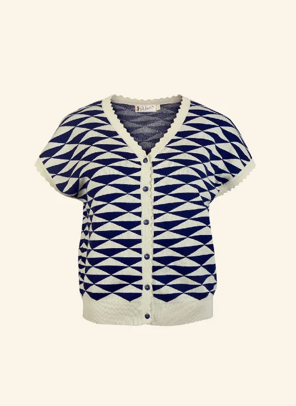 Emma Knitted Top - Navy Sails Confident Women's Power