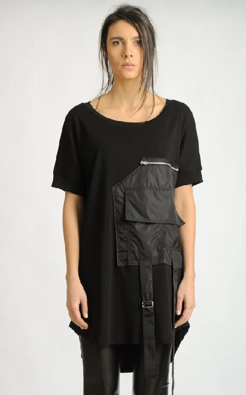 Extravagant Black Tunic Laid - back Women's Style