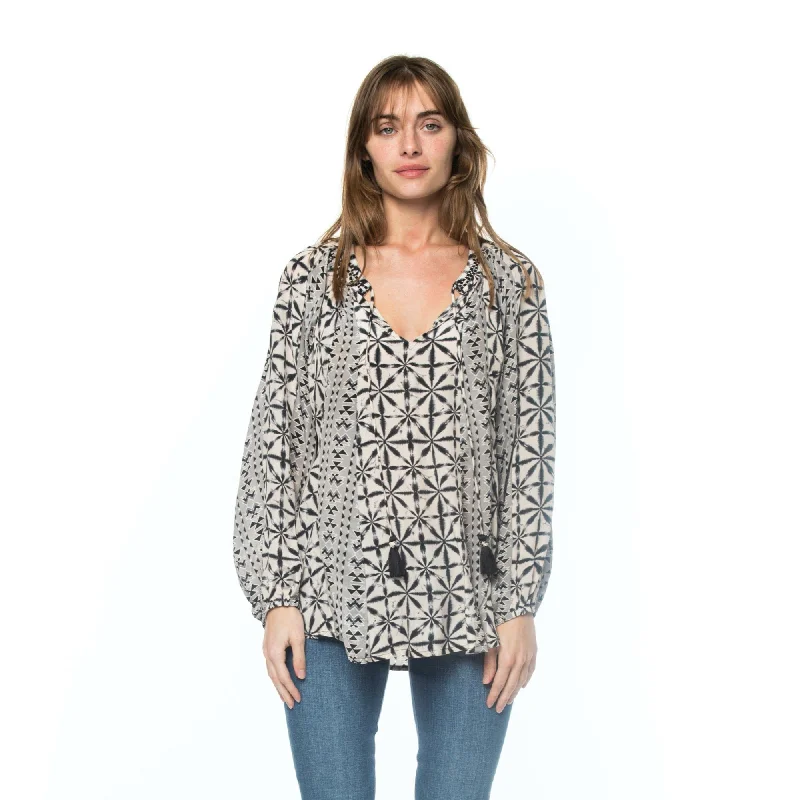 Jules Noire Top Casual Women's Loose - fitting